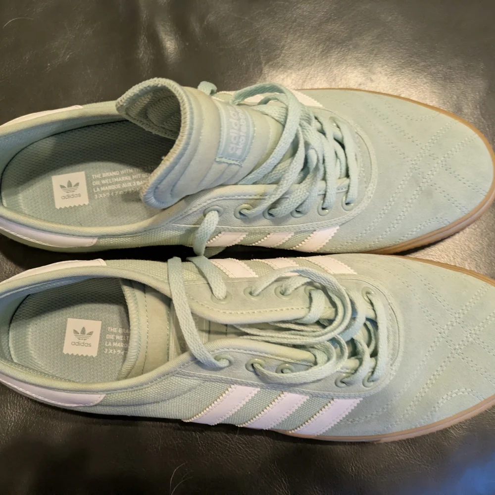 Adidas Men's Mint Green Sneakers with White Stripes - Picture 2 of 9